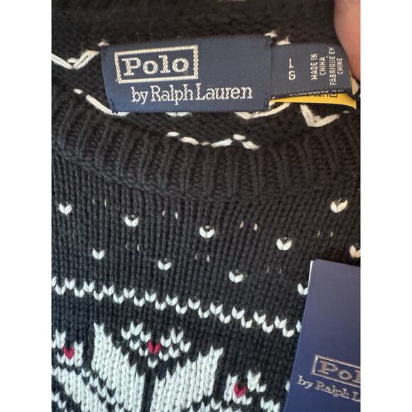 Polo Ralph Lauren Christmas Sweater Cotton Cashmere Blend Knit Long Sleeve $198 - Picture 7 of 10